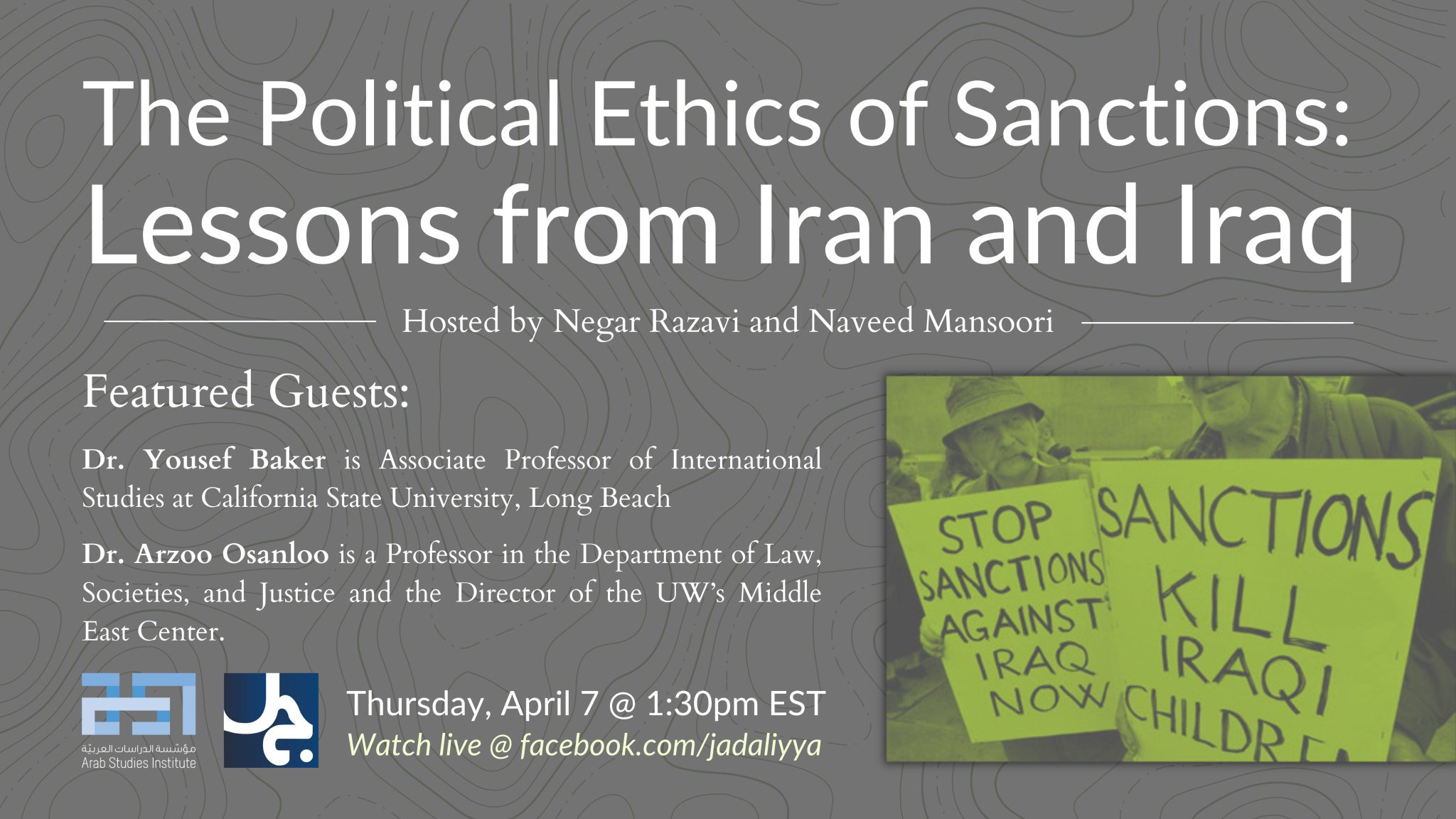 Jadaliyya - The Political Ethics of Sanctions: Lessons from Iran and Iraq  (Video)