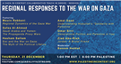 Gaza in Context: A Collaborative Teach-In Series — Regional Responses to the War on Gaza (21 December)