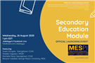 Event: Launch of the MESPI Secondary Education Module (26 August 2020, 1pm)