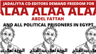Jadaliyya Co-Editors Demand that Egypt Immediately Release Alaa Abdel Fattah, Mohamed Al-Baqer, and Mohamed Ibrahim