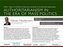 Stanford Event: Steven Heydemann on Authoritarianism in the Era of Mass Politics (2 February 2015)