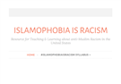 Announcing the #IslamophobiaIsRacism Syllabus