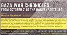 Gaza in Context: A Collaborative Teach-In Series — Gaza War Chronicles (18 & 19 January)