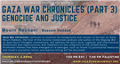 Gaza in Context: A Collaborative Teach-In Series — Gaza War Chronicles Part 3 (4 April)
