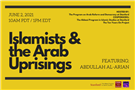 LIVE EVENT - Ten Years On Project: Islamists and the Arab Uprisings Featuring Abdullah Al-Arian (2 June)