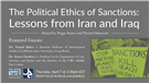 The Political Ethics of Sanctions: Lessons from Iran and Iraq (Video)
