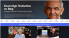 Knowledge Production on Iraq: Intellectual Journey with Joseph Sassoon (Video)