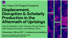 LIVE EVENT - Ten Years On: Displacement, Disruption and Scholarly Production in the Aftermath of Uprisings (3 November)
