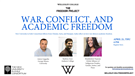 LIVE EVENT - War, Conflict, and Academic Freedom (21 April)