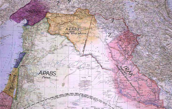Jadaliyya خطوط مرسومة على خريطة فارغة حدود العراق وأسطورة الدولة المصطنعة الجزء الأول