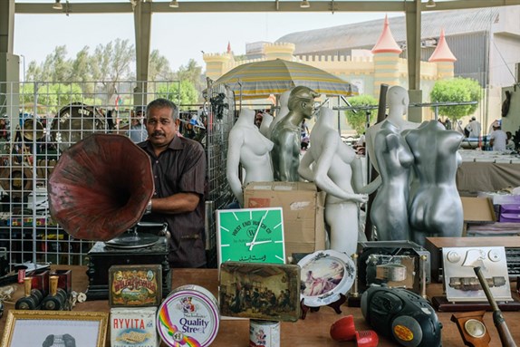 An antique seller at the Friday market, Kuwait City. Photo by Faisal Al Fouzan.