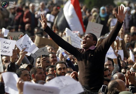[Protesters in Cairo, Image from Unknown Archive]