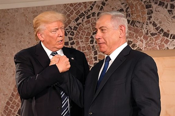 [President Trump with Prime Minister Netanyahu at the Israel Museum, Jerusalem, 23 May 2017. Source: US Embassy Tel Aviv.]