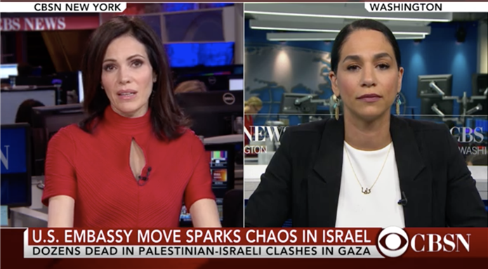 Jadaliyya Co-Editor Noura Erakat Discusses Israel's Killing of Palestinian Protestors and its Continued Apartheid on CBS News 