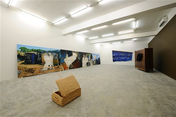Installation view of Anthropology Department, Acampamento Vila Nova Palestina. Courtesy of the artist and Sfeir-Semler Gallery Beirut/Hamburg.