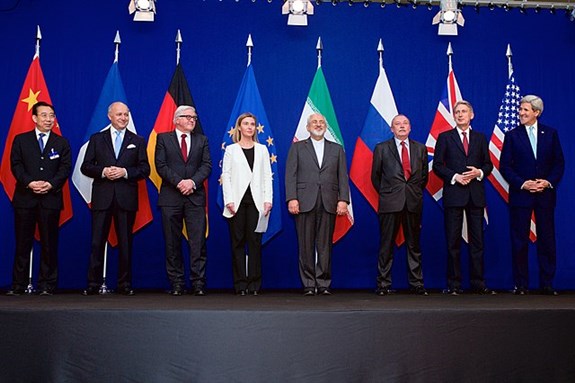 [Foreign ministers of the signatory states to the Iran nuclear deal. Image via US State Department]
