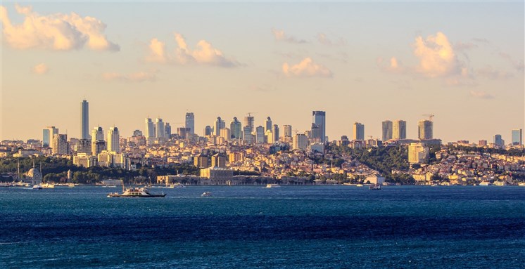 The Turkish financial district of Levent, via Wikimedia Commons
