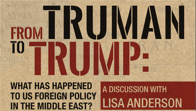 Event - From Truman to Trump: What Has Happened to US Policy in the Middle East? (22 February, 5pm, Merten Hall 1201 George Mason University)