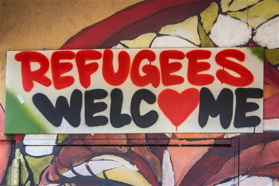 Graffiti with the slogan 