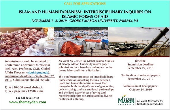 Call for Applications: Islam and Humanitarianism Conference (1-2 November 2019, George Mason University)