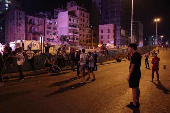 Protestors transformed 'the Ring' - a major highway near Beirut's city center - into an impromptu football pitch (October 27). Photo by anonymous.