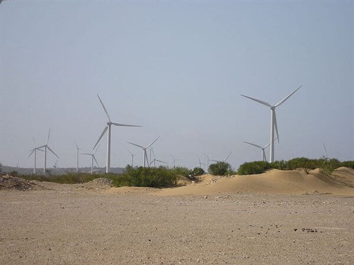 The Amogdoul wind farm near Essaouira, Morocco. Image via Wikimedia Commons.