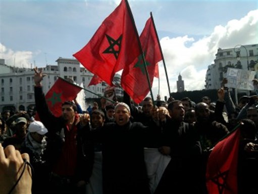 [Morocco Protest. Image from globalvoicesonline.org] 
