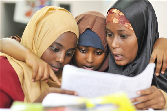 Somalian school children in class at school funded by UNHCR on 2 September 2010 (Kuala Lumpur, Malaysia). Photo via Shutterstock.