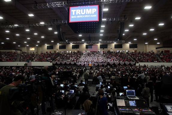 [Donald Trump at a campaign rally in Las Vegas, Nevada. Image by Gage Skidmore via Flickr]