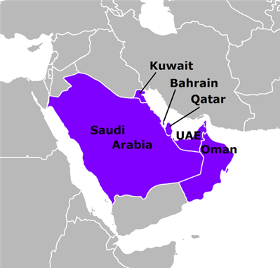 [Gulf Arab States. Image by SpLot/Creativecommons, Wikimedia.]