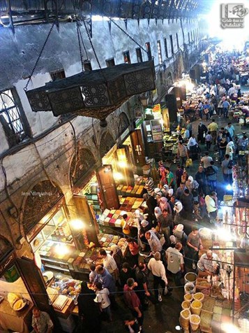 [Souk in al-Bzuria. 29 July 2013. Via Lens Young Dimashqi.]