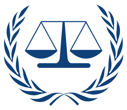 [Logo of the International Criminal Court. Image from Wikimedia Commons.]