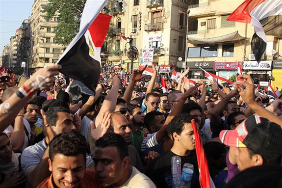 [Tahrir Square in Cairo post Mubarak`s verdict. Image originally posted to Flickr by Gigi Ibrahim.]