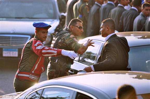 [Egyptians at President Morsi`s speech in Tahrir on June 29th. Image originally posted to Flickr by Johnathan Rashad.]