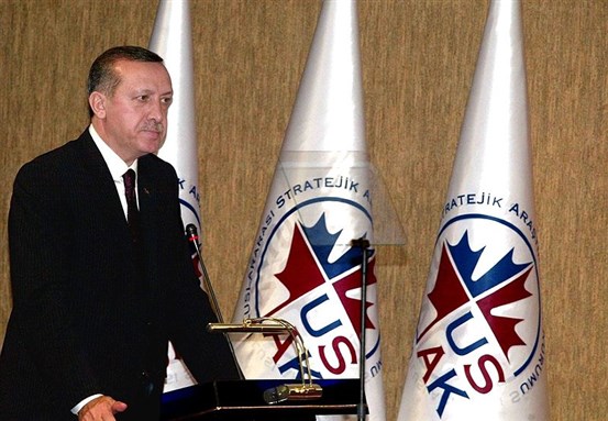[Turkish Prime Minister Recep Tayyip Erdogan gives speech at USAK, 3 February 2010. Image by NIlgun Gulcan, from Wikimedia]