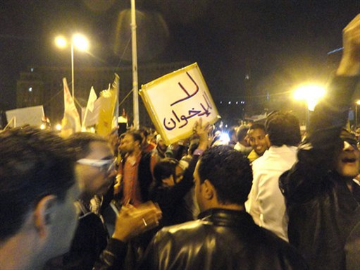 [Demonstrations against Morsy`s constitutional declaration in Tahrir. Image originally posted to Flickr by Darla Hueske.]