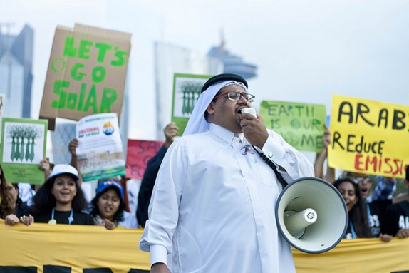 [Climate Change March in Doha, 1 December 2012. Image from Flickr/theverb.org]