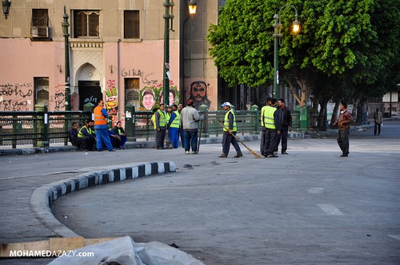 [Post-protests in Tahrir Square. Image originally posted to Flickr by Mohamed Azazy.]