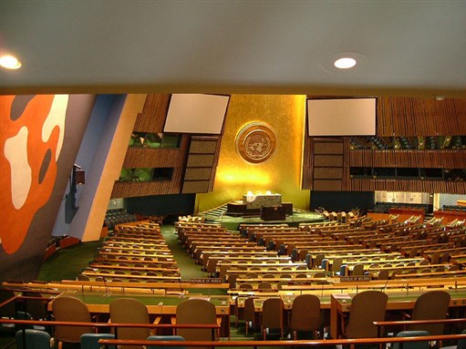 [The United Nations` General Assembly. Photo credit: Rob Young via Flicker]