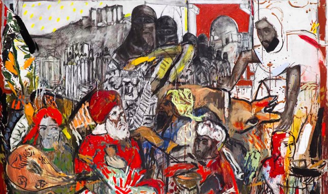 [Detail of Abed Al Kadiri`s \"Al Maqama\" (2014). Image copyright and courtesy of the artist.]