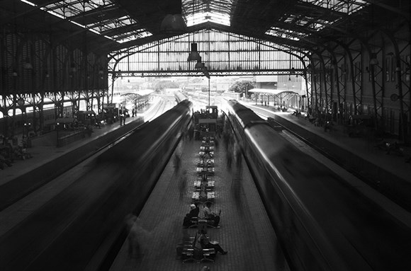 [Cairo`s train station, built in 1853, is the most important station in Egypt. Photo by Ahmed Ashraf.]