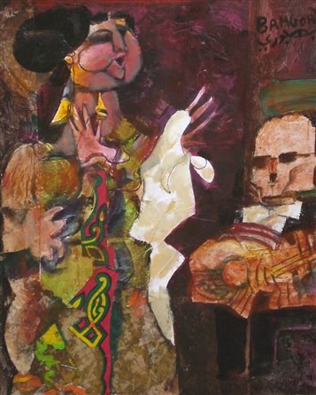 [Painting by George Bahgory. Image from artspacegallerydubai.blogspot.com]
