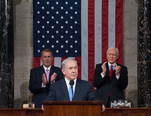 [ Israeli Prime Minister Benjamin Netanyahu addressed a joint session of Congress on Tuesday, March 3, 2015. Image by US Government.]