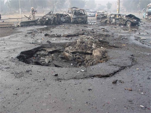 [Car bombing in Baghdad in 2007. Image by Jim Gordon]