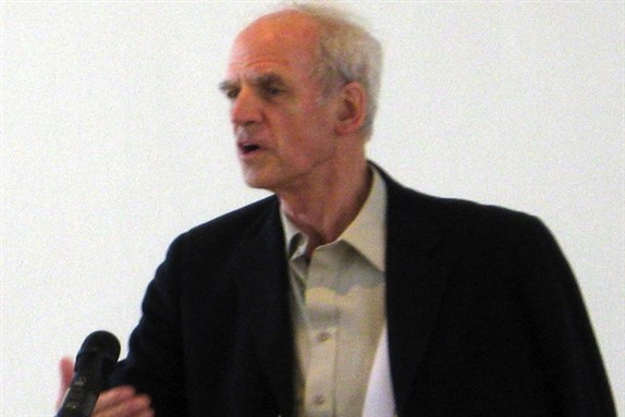 [Canadian philosopher Charles Taylor giving a lecture at the New School University in 2007. Image via Wikimedia Commons.]