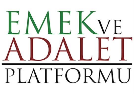 [Emek ve Adalet Platformu (Labor and Justice Coaltion) logo.]