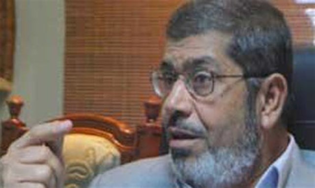 [Freedom and Justice Party head Mohamed Morsi. Image from Al-Ahram.]