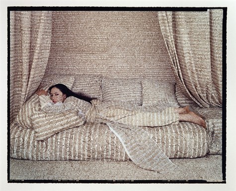 [Les Femmes du Maroc #35 by Lalla Essaydi. Image provided by artist]