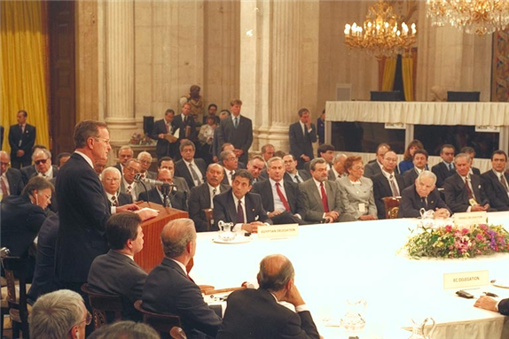 The Madrid Peace Conference of 1991. Photo via knesset.gov.il.