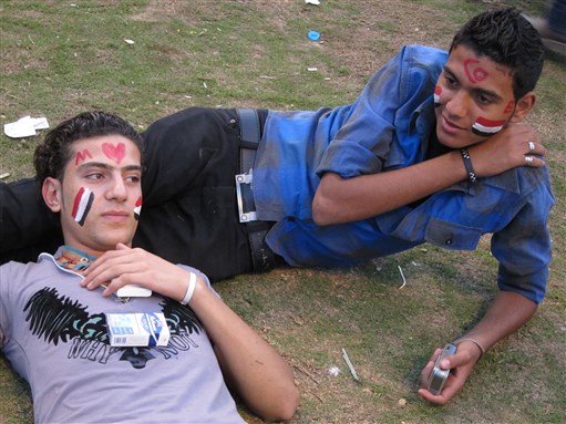 [awaiting protesters. Image by authors, taken at 5 am in Tahrir Square]